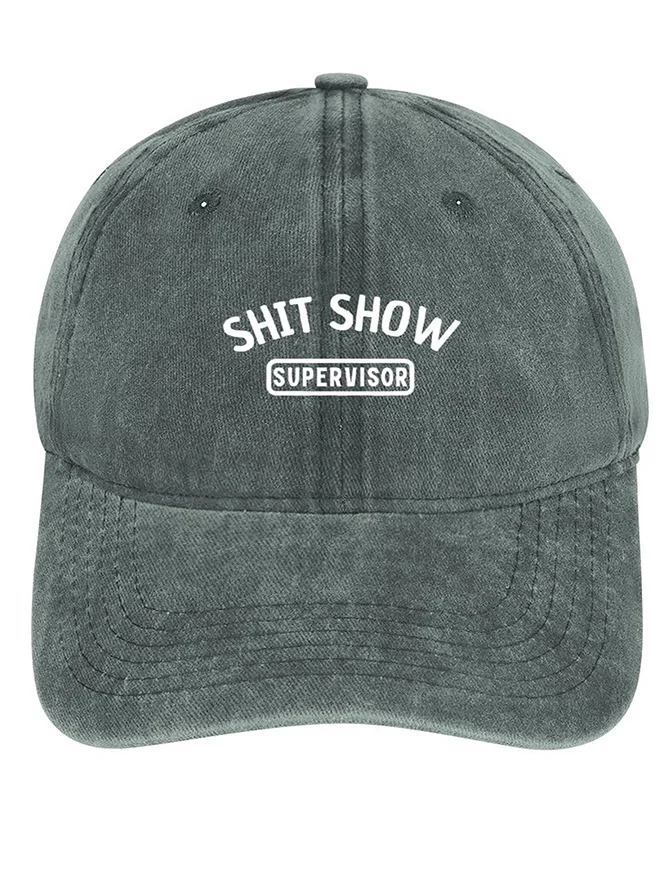 Men's /Women's Shit Show Supervisor Graphic Printing Regular Fit Adjustable Denim Hat