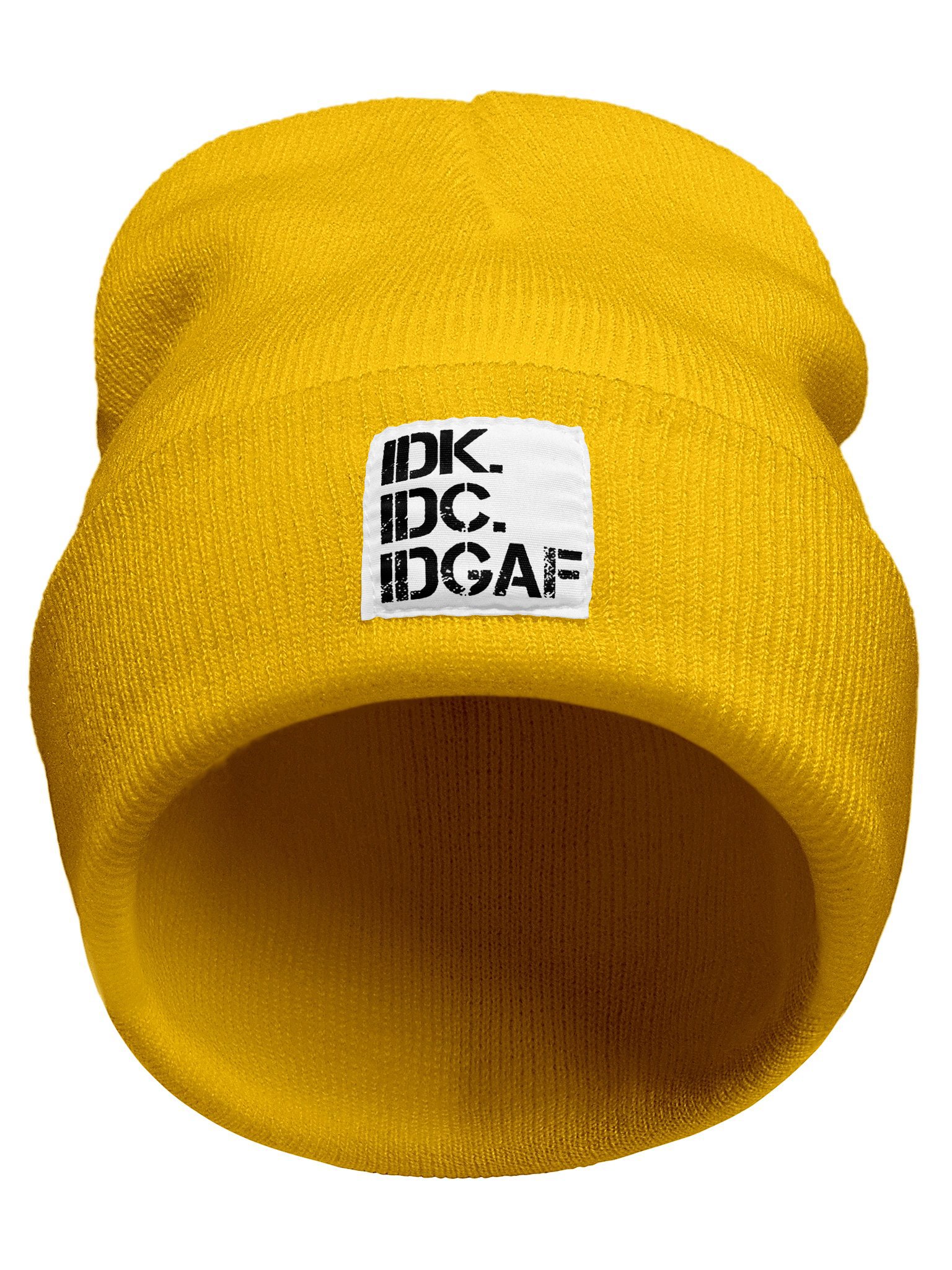 Idk Idc Idgaf Funny Letters Beanie Hat