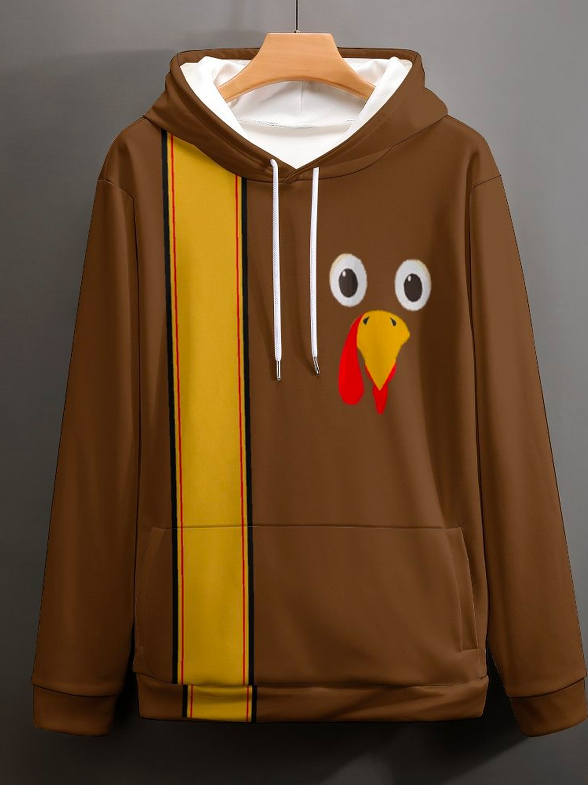 Gobble Gobble Turkey Loose Casual Hoodie