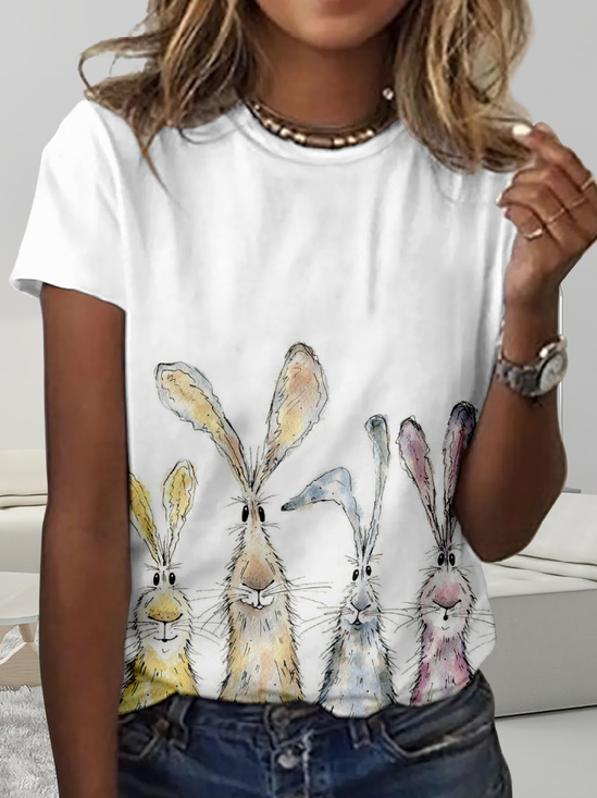 Easter Casual Regular Fit Crew Neck T-Shirt