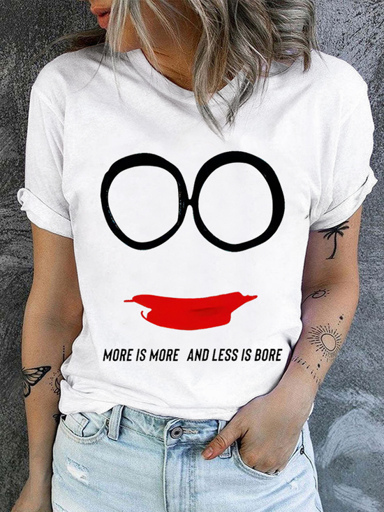 More Is More And Less Is Bore Rip Iris Apfel 1921-2024 Cotton Casual T-Shirt