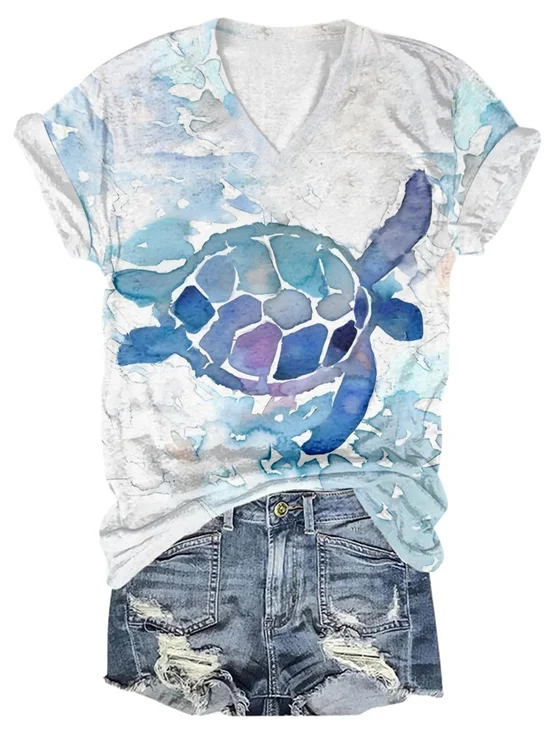 Casual Turtle Loose T-Shirt