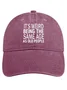 Men's Funny It’s Weird Being The Same Age As Old People Text Letters Adjustable Denim Hat
