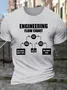 Men's Engineering Flow Chart Use More Duct Tape No Problem Use More Lube Funny Graphic Printing Casual Loose Crew Neck Cotton T-Shirt