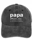 Men's Papa Like A Grandpa Only Cooler See Also Superhero Handsome Funny Adjustable Denim Hat