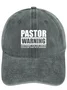 Men's /Women's Pastor Warning Anything You Say Or Do Could Be Used In A Sermon Funny Graphic Print  Denim Hat