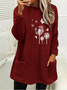 Loose Casual Fluff/Granular Fleece Fabric Dandelion Sweatshirt