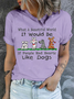 Women's Love Dogs Cotton Casual T-Shirt