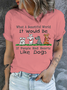 Women's Love Dogs Cotton Casual T-Shirt