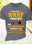 Men’s Cotton First Annual WKRP Turkey Drop With Les Nessman November 22 1978 T-Shirt