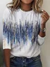 Abstract Crew Neck Casual T-Shirt